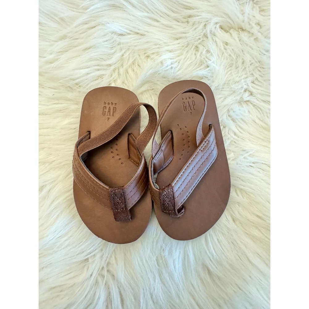 Baby Gap brown leather sandals size 7